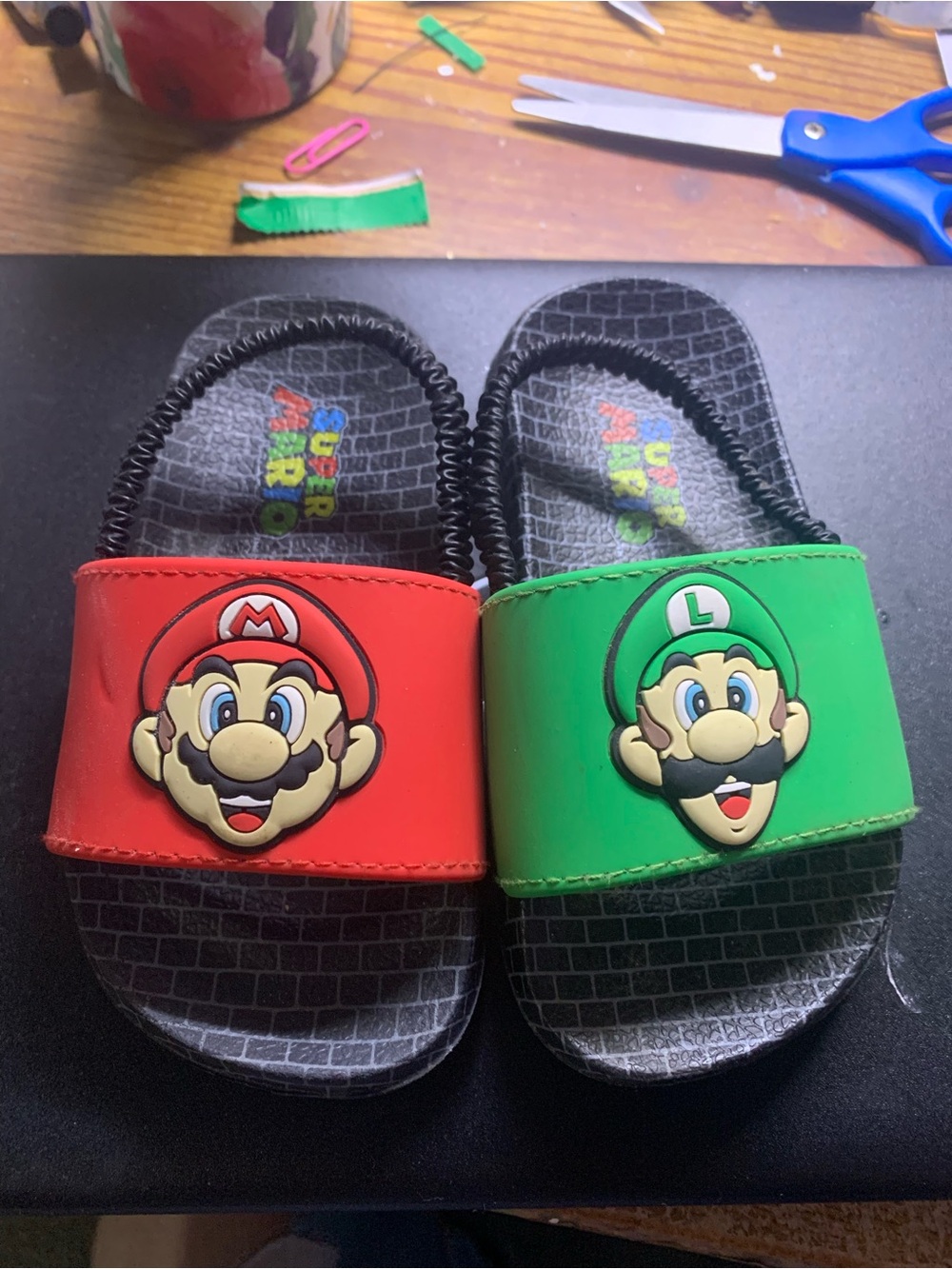 Toddler Mario & Luigi Ground Up Slide Sandals